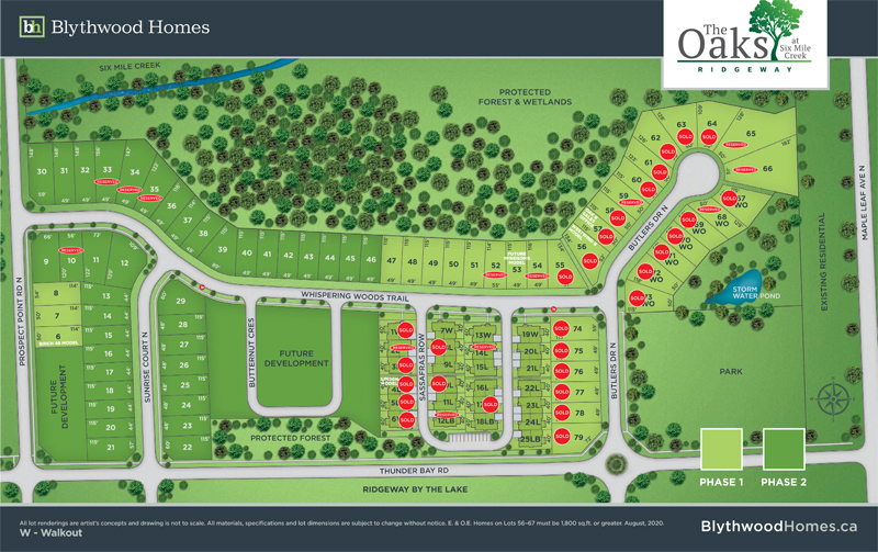 Oaks Siteplan Updated August 14, 2020 Blythwood Homes
