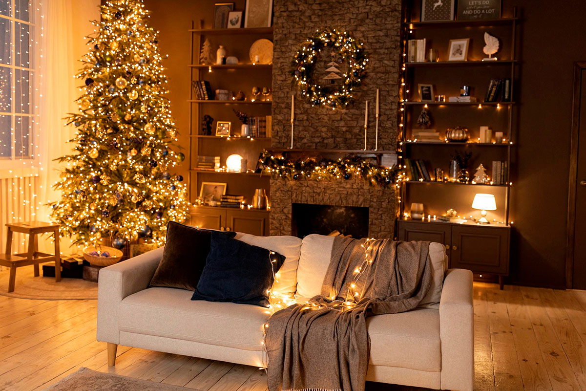 A Home Stages with christmas Decor
