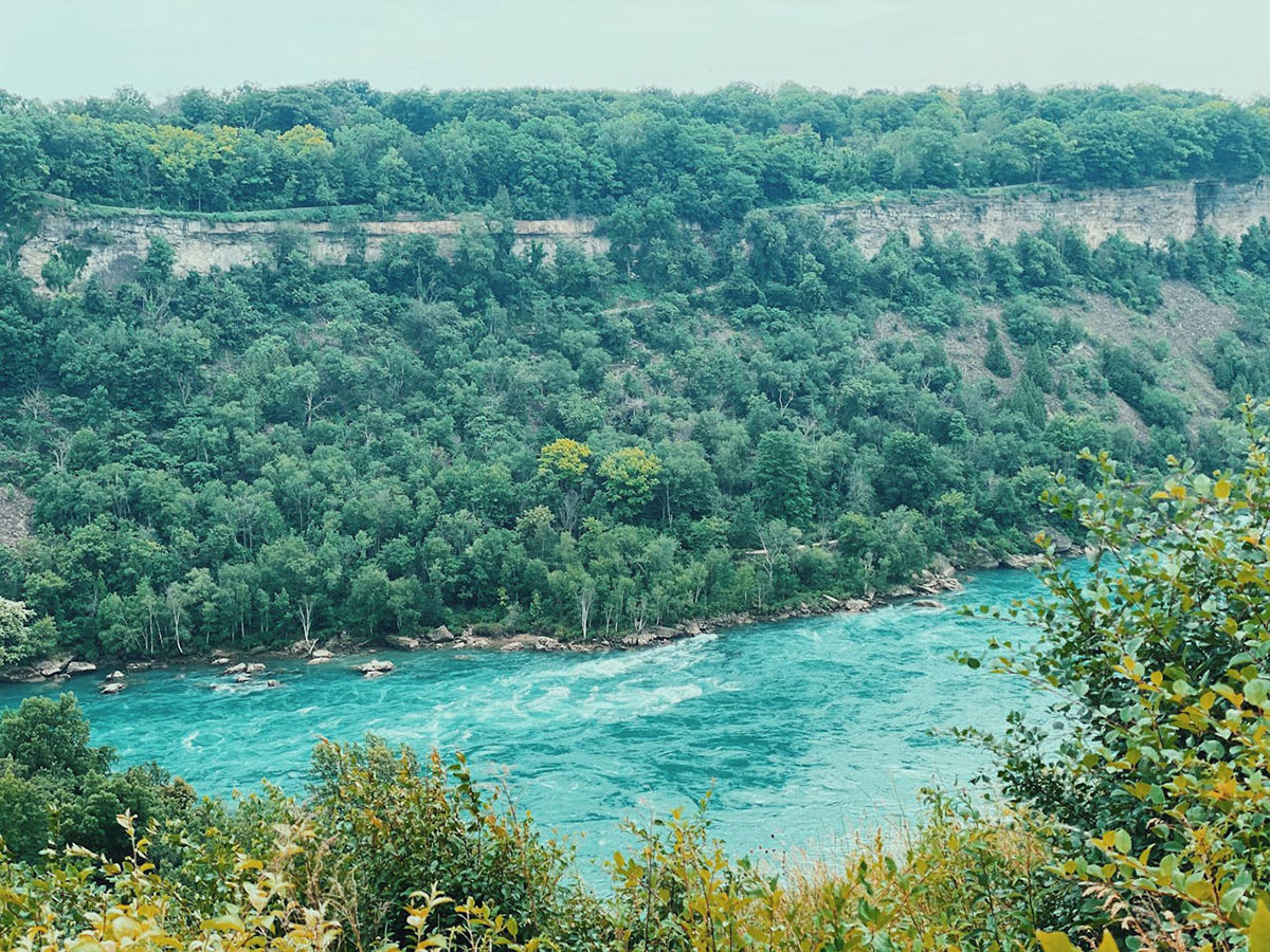 Overhead view of the Niagara Glen Trail